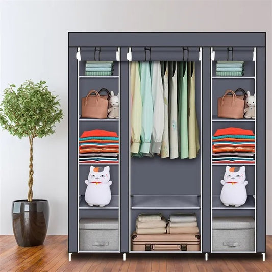69 Portable Clothes Closet Wardrobe Storage Organizer With Non